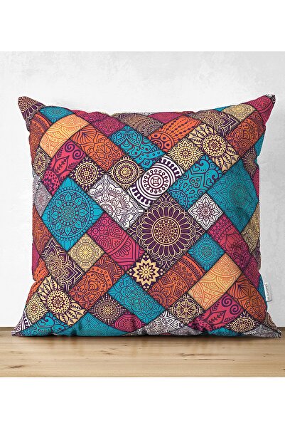 Realhomes Geometric Ethnic Patterned Double Sided Special Design Suede Pillow...