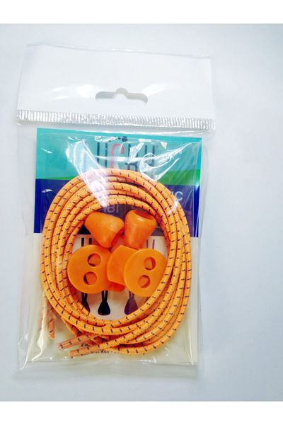 LUCKY Orange Elastic Shoe Laces with Smart Device 100 cm