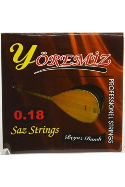 YÖREMİZ Saz Teli Kısa Sap Beyaz Bam 0.18 Kısa Sap Bağlama Teli+tezene