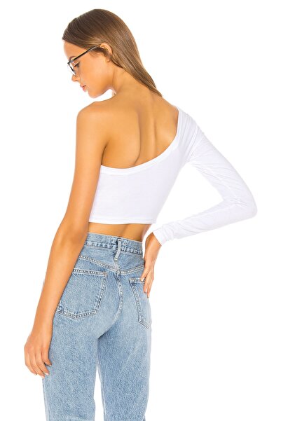 By Kul Design White Single Sleeve Women's Bustier