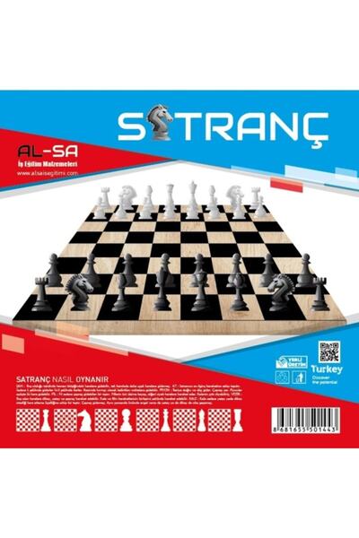 ALSA Sare Ahşap Satranç Oyunu