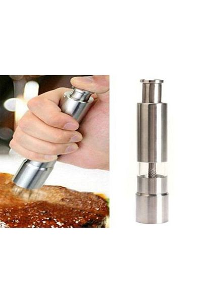 İndiriminVar Pepper Salt Spice Mill Stainless Steel Pressed