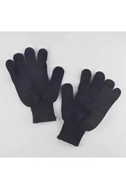 ZERO LAND Unisex Navy Blue Super Single Layer Wool Gloves