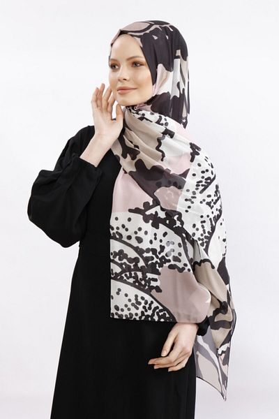 Differenza Painting Pattern Shawl Powder