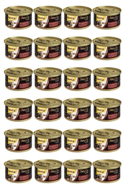 Gimcat Shinycat Tavuklu Karides Malt Konserve Kedi Maması 70 gr X 24 Adet