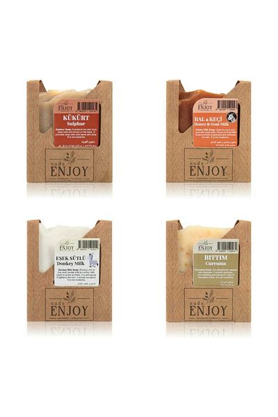 Enjoy Natural Soap Sulfur Honey & Goat Milk Donkey Milk Bıttım Hand Face Hair And Body Soap