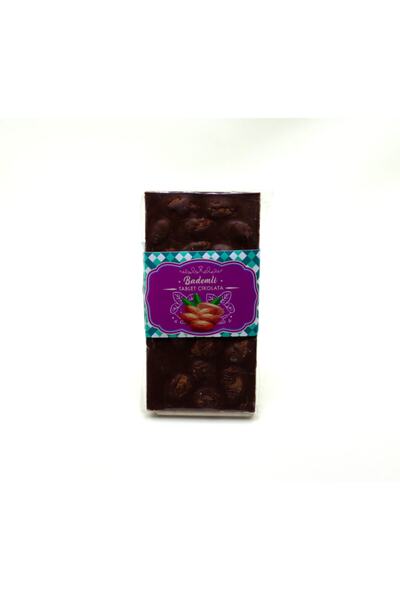 Dark Brown El Yapımı Bademli Sütlü Tablet Çikolata - 100 Gr
