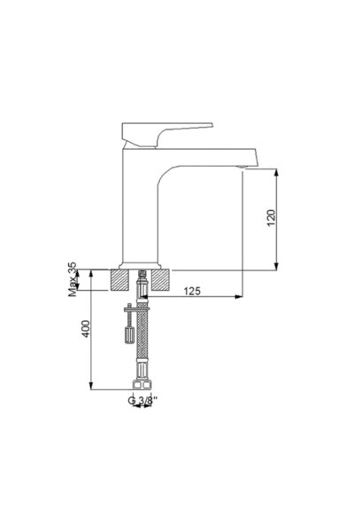 Newarc Black Aqua Sink Mixer 941521b