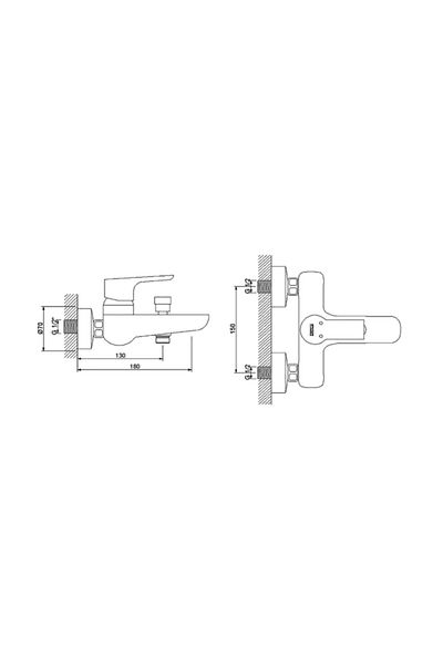 Newarc Loft Bathroom Faucet White 921511w
