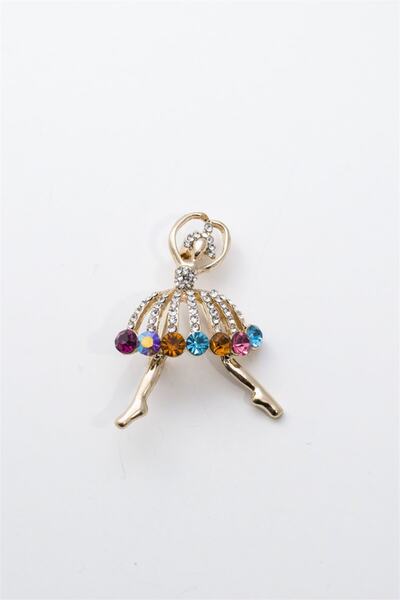 Sortie Aksesuar Kadın Gold Renk Metal Broş 010