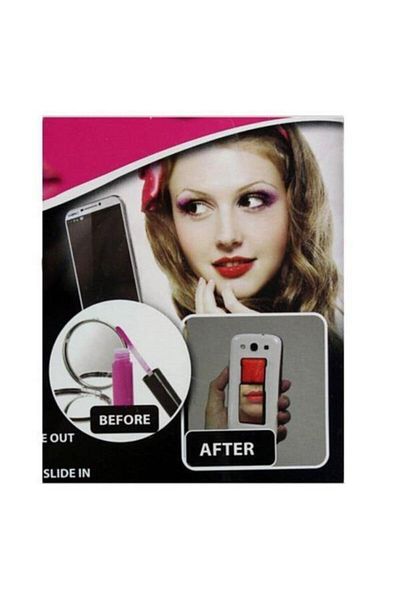 Çokuygunuz 3 Pieces Practical Makeup Refreshment Set - Mobile Phone Back Mirror Lip Gloss