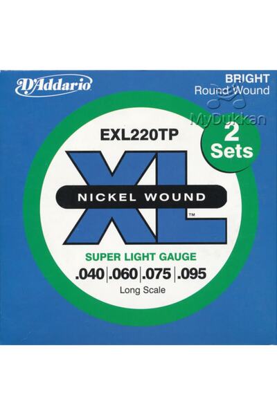 Daddario Exl220tp Takım Tel Bas Gitar Teli 040-095 (2 Set)