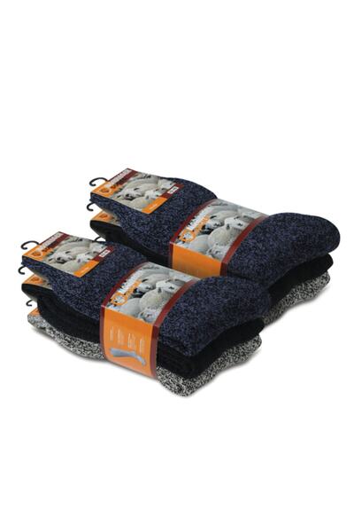 Go With Unisex Norveç Tipi Termal Etkili Yünlü Kışlık Soft Çorap 6 Çift