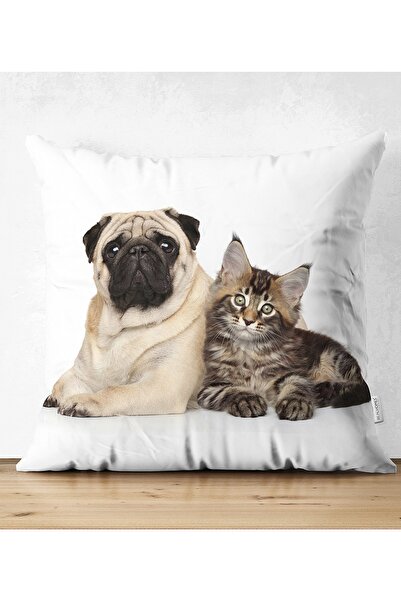 Realhomes غطاء وسادة من جلد الغزال الحديث اللطيف على الوجهين مع نمط الكلب وال...