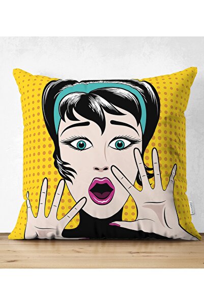 Realhomes Dvostrana pop art ilustrovana digitalno štampana dekorativna jastuč...