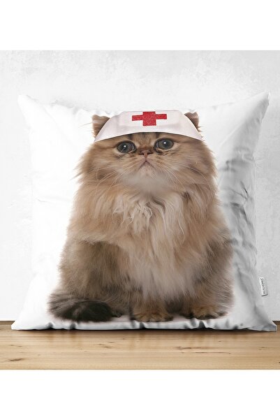 Realhomes Slatka mačka sa kapa medicinske sestre, digitalno štampana moderna ...