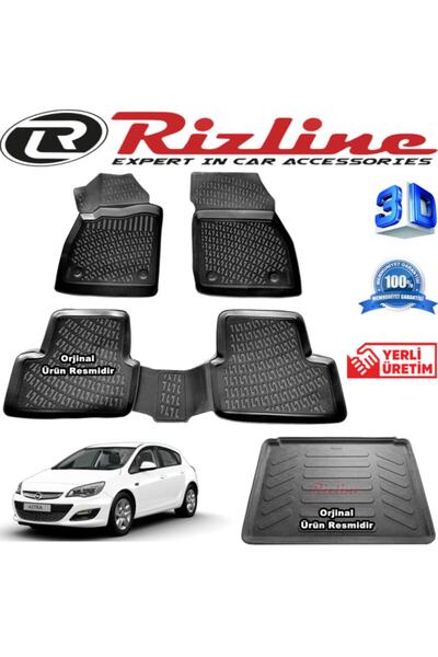 Rizline Opel Astra J Hb 3d Paspas + 3d Bagaj Havuzu 2010-2017 Arası Siyah Set
