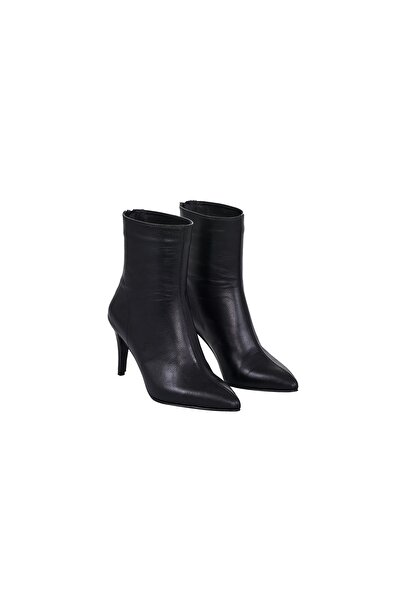 Moosefield Γυναικείες μαύρες δερμάτινες μπότες