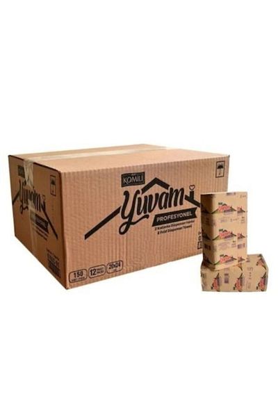 Komili Yuvam Z Layered Towels - 150 Pieces, 12 Packs