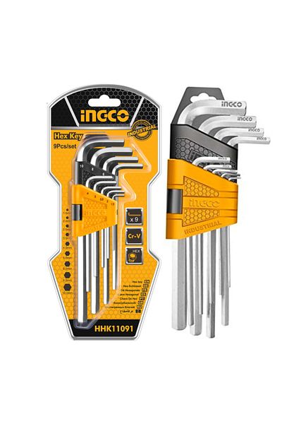 Ingco Hhk11091 Professional 9Pcs Hex Hex Allen Wrench Set