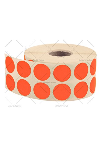 JokeyKırtasiye ملصق نقطي للتحديد 20 مم (2500 قطعة ملصق نقطي برتقالي)
