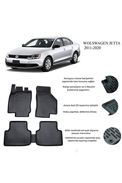 PERFLEX 3d Paspas Wolswagen Jetta 2011+siyah