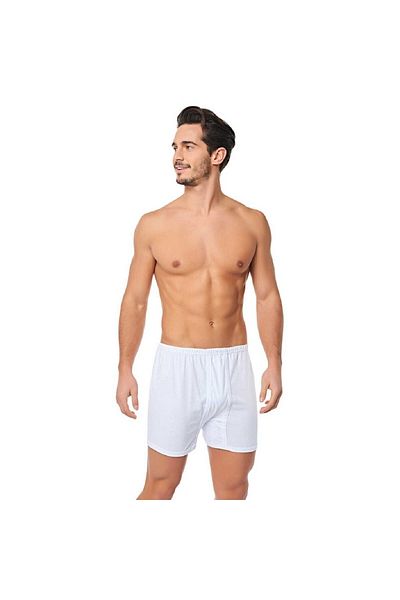 Seher Ανδρικά λευκά βαμβακερά Argentina Long Boxers