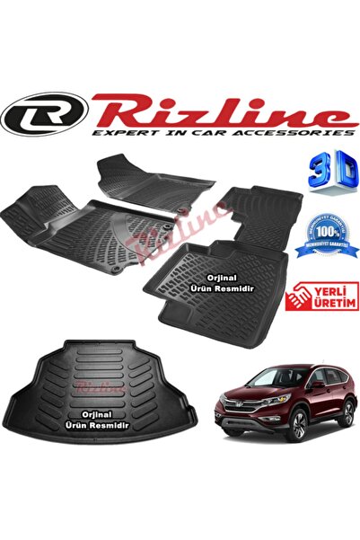 Rizline Honda Cr-v 3d Paspas + 3d Bagaj Havuzu 2013-2017 Arası Siyah Set