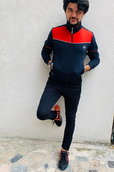 Fs Men's Walking Fitness Sports Diving Tracksuit Set