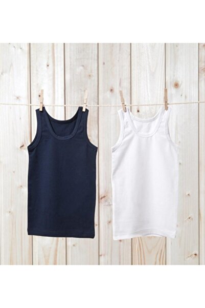 Blackspade Natural Cotton Strap Double Pack Boys Undershirt 9396