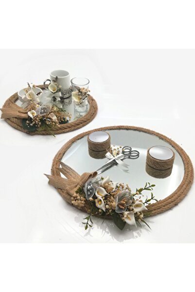 Lora Davet Слово Обручка Піднос і чашка для нареченого Набір підносів для кав...