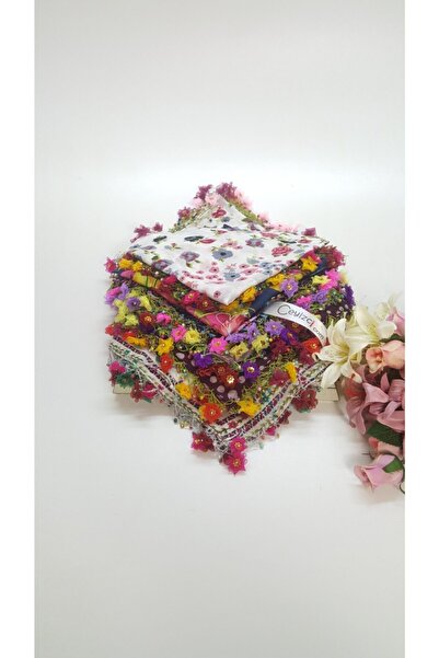 Çt Çeyizci Tekstil El Işi Kurdela Işi (3-ADET) Boncuklu Çeyizlik Yemeni - Yazma - 3 Adet