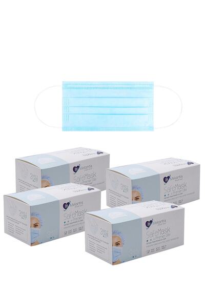 Melantis Medikal Tek Kullanımlık 3 Katlı Telli-meltblownlu Cerrahi Maske 50 A...