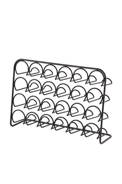 Teknotel حامل منظم توابل ملح أسود غير لامع مكون من 24 قطعة - MG029