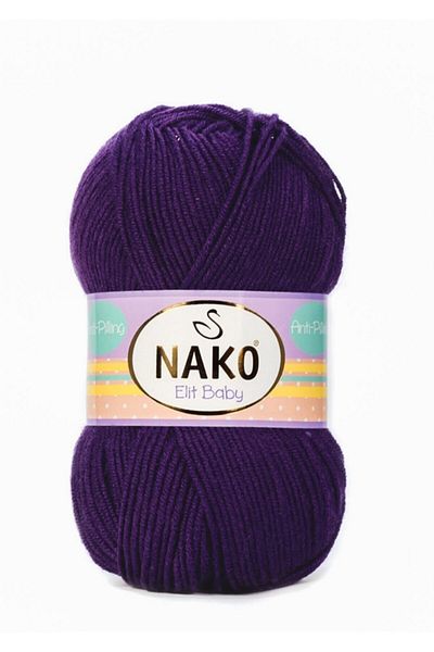 NAKO (5 τεμάχια) Elite Baby 10253 Μωβ Πλεκτά Χειροποίητα Νήματα Γιλέκο Ζακέτα Πλεκτό Νήμα Βρεφική κουβέρτα