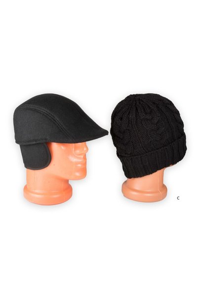 Derin Mavi Men's Black Cap-black Beret