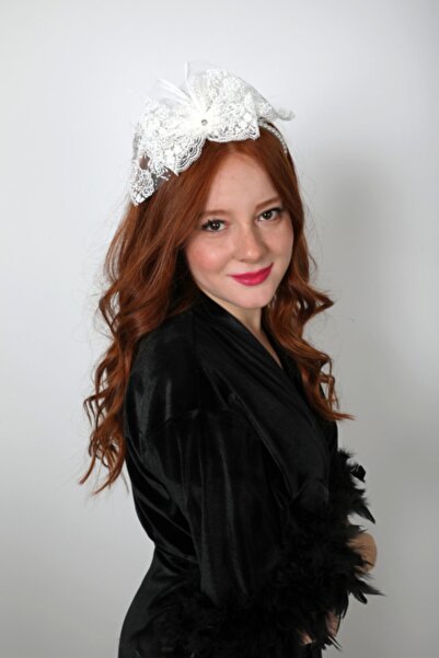 Şeker Tadında Tasarımlar Coroană de maternitate cu perle și detaliu din guipu...