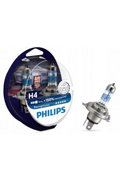 Philips H4 +150 Fazla Işık Racing Vision X-treme 12v
