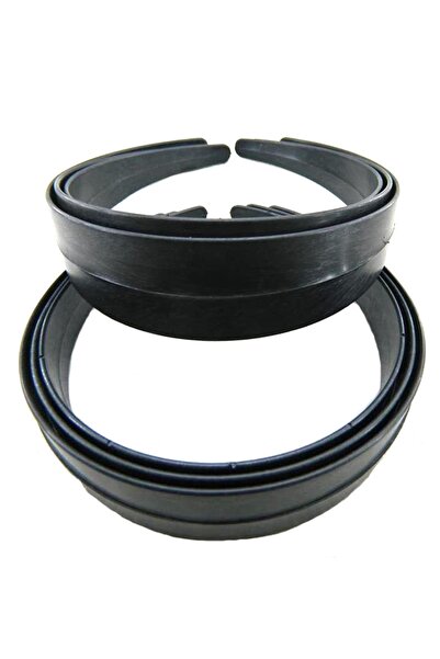 Tahtakaledeyim تاج بلاستيك خام 4 سم لون أسود 6 قطع