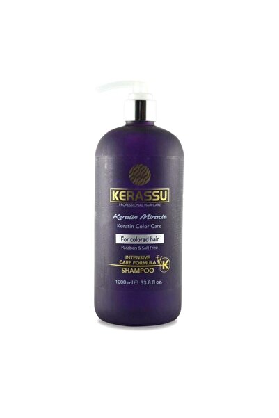 KERASSU Keratin Miracle Boya Korumalı Saç Şampuanı 1000 Ml Tuz Paraben Içermez