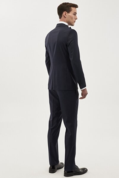 ALTINYILDIZ CLASSICS Men's Woolen Slim Fit Slim Fit Print Tuxedos Groom Dress with Vest