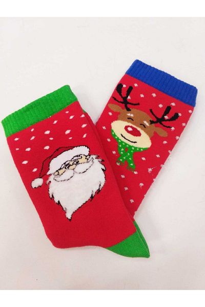 Dündar Unisex 2-Piece New Year's Concept Seamless Scented Towel Socks