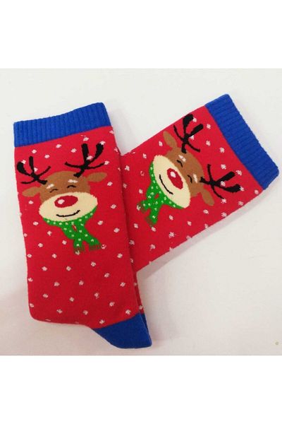 Dündar Unisex 2-Piece New Year's Concept Seamless Scented Towel Socks