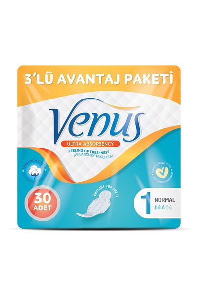 Venüs VENUS HYGIENEY PAD NORMAL 30 PIECES (3 PACK)
