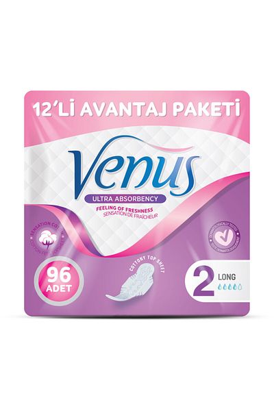 Venüs VENUS HYGIENEY PAD LONG 96 PIECES (12 PACK)