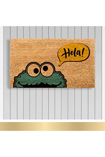 Paspashello , Design Koko Kapı Önü Paspas / Pvc Taban / Model; Kurabiye Canavarı Hola