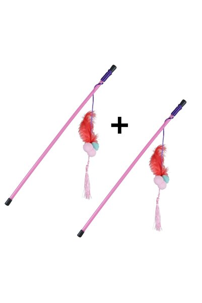 Tamiret Cat Playing Fishing Rod with Bells Set of 2