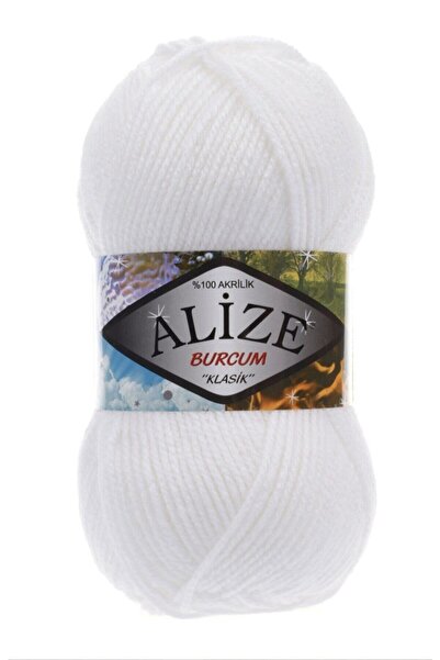 Alize (5 bucăți) Burcum Classic 55 fire de tricotat manual alb pentru vestă, ...