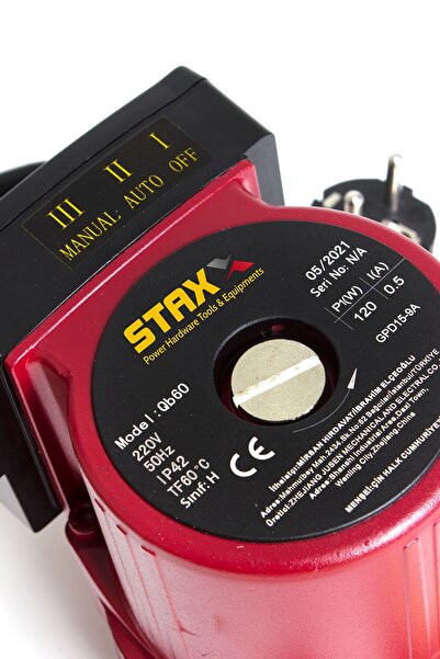 STAXX POWER Metal Dişli Bakır Sargılı Güneş Enerjisi Sıcak Su Pompası Kendinden Otomatik Gpd15-09a 1''