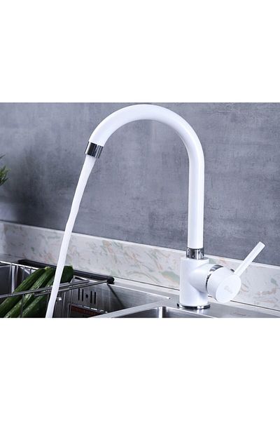 Sardıcı White Delta Kitchen Sink Faucet